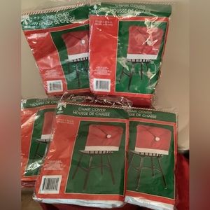 Christmas House back of the chair covers to decorate for Christmas soft fabric